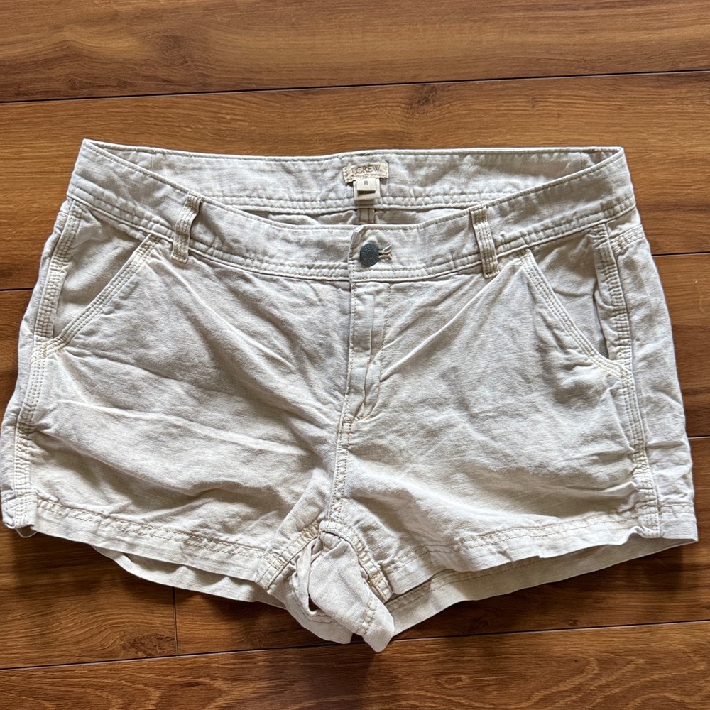 J.Crew Tan Linen Shorts 8